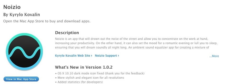 white noise app for mac